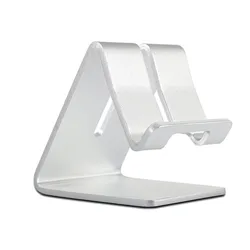 Universal Metal Desk Mobile Phone Holder Stand (Aluminu Stand Silver)
