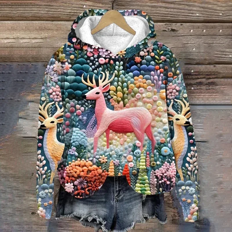 Women's Vintage Santa Print Hoodies Merry Xmas Sweatshirt Lightweight Sweatshirts Women Hoodie Pink Women Pullover