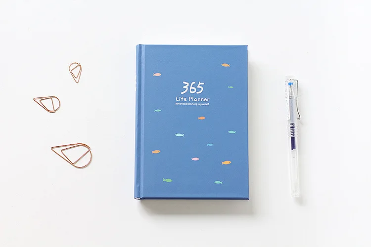 Colorful Illustrated Yearly Planner & Journal Diary - Daily Life Record Book & Stationery Gift