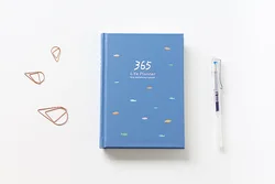 Colorful Illustrated Yearly Planner & Journal Diary - Daily Life Record Book & Stationery Gift (Blue)