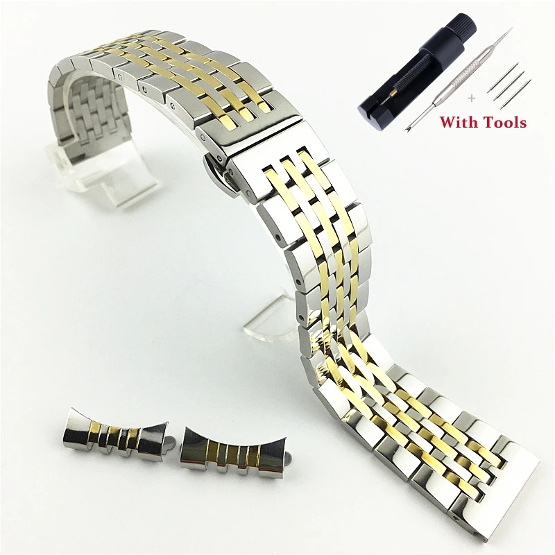 Premium Solid Stainless Steel Watch Strap with Versatile Butterfly Clasp
