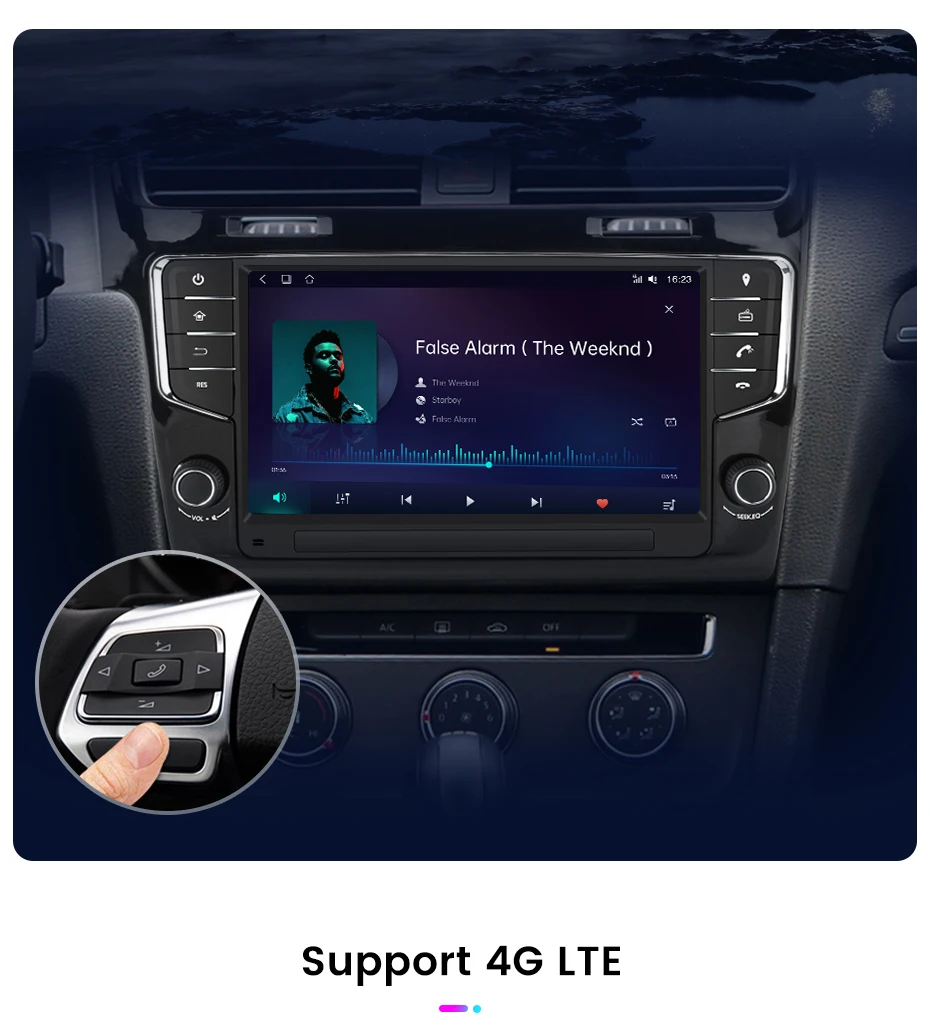 Junsun 9 "Wireless Carplay Android Auto Auto Radio für Volkswagen Golf 7 2013 2014-2017 Stereo GPS multimedia Player 4G FM SWC – Detail 15