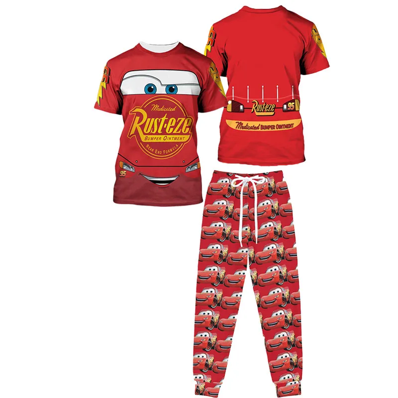 Disney's New Lightning Mcqueen And Sally Couple Pajamas S-4XL Thin