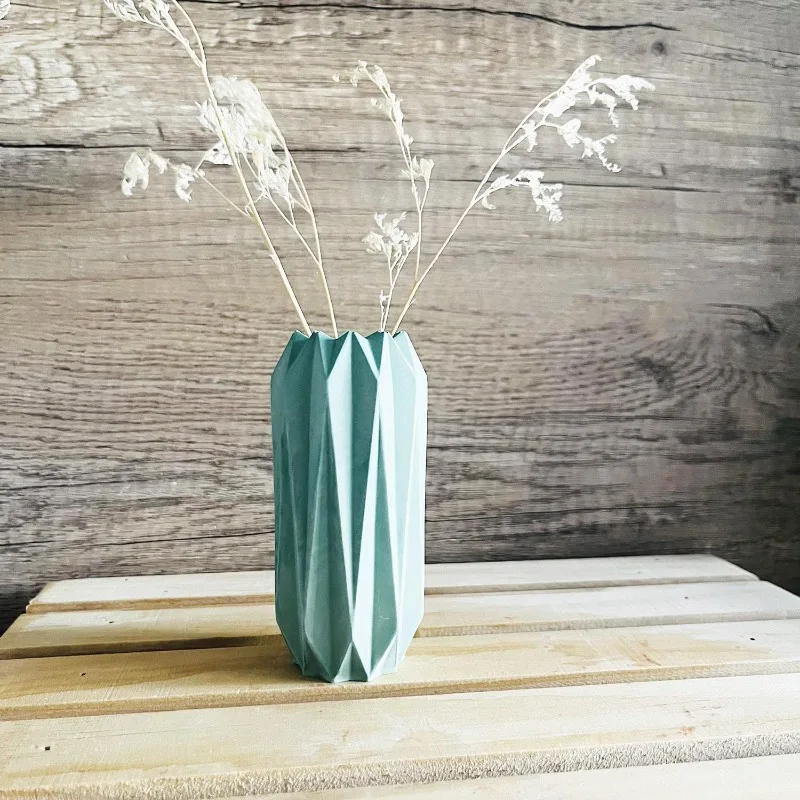 Silicone Mold Diamond Vase Geometric Flower Vase Concrete Casting Mold Cement Flower Pot Mould Epoxy Resin Art Molds