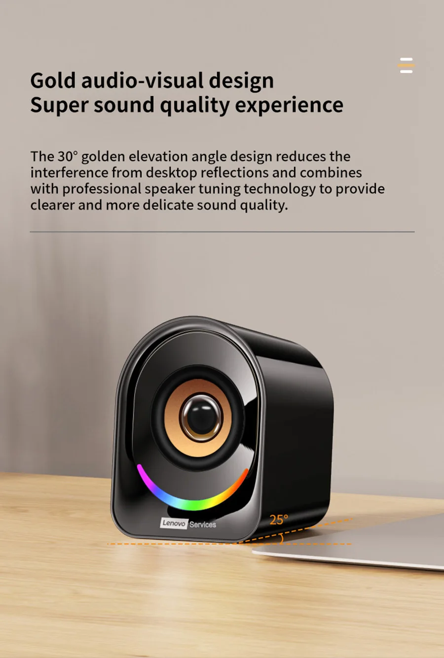 Lenovo Tragbarer Mini Kabelgebundener Desktop-Lautsprecher Multimedia-Audiosystem Mit Verbessertem Bass Klarer Klang Für Pc Laptop S2C799A88Bf5648Fcb18F4660C10Cdea78