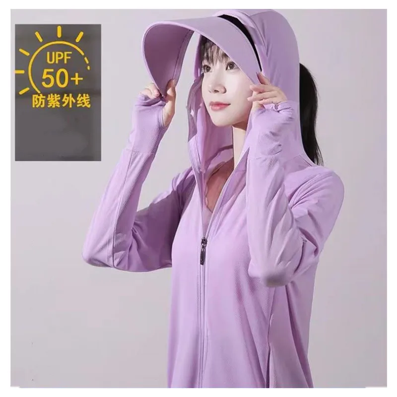 Women Sunscreen Jackets Summer UPF 50+ UV Resistant Skin Coats Men Ultra-Light Sportswear Hooded Windbreaker Casual Jackets