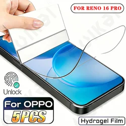 5 - Pack Hydrogel Transparent Soft TPU Screen Protectors for OPPO Reno 16F (5 Pcs)