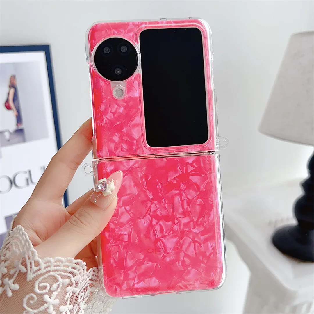 Korean Luxury Shell Pattern Colorful Portable Rope Phone Case - Stylish Back Cover