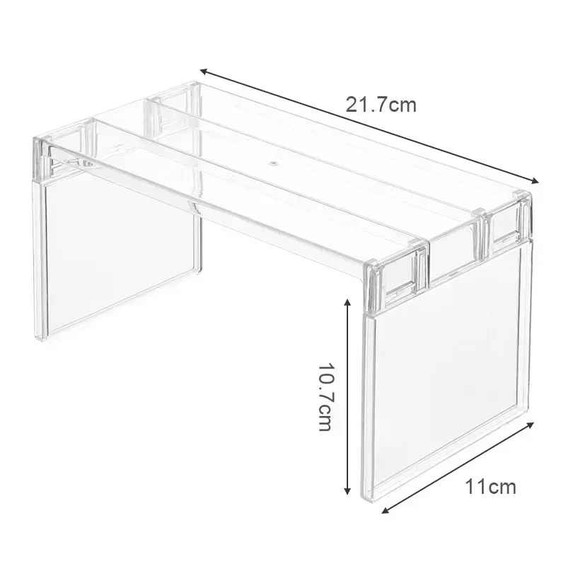 Refrigerator Storage Rack Fridge Organizers Layered Separator Shelves Transparent Desktop Stand Save Space Kitchen Accessories
