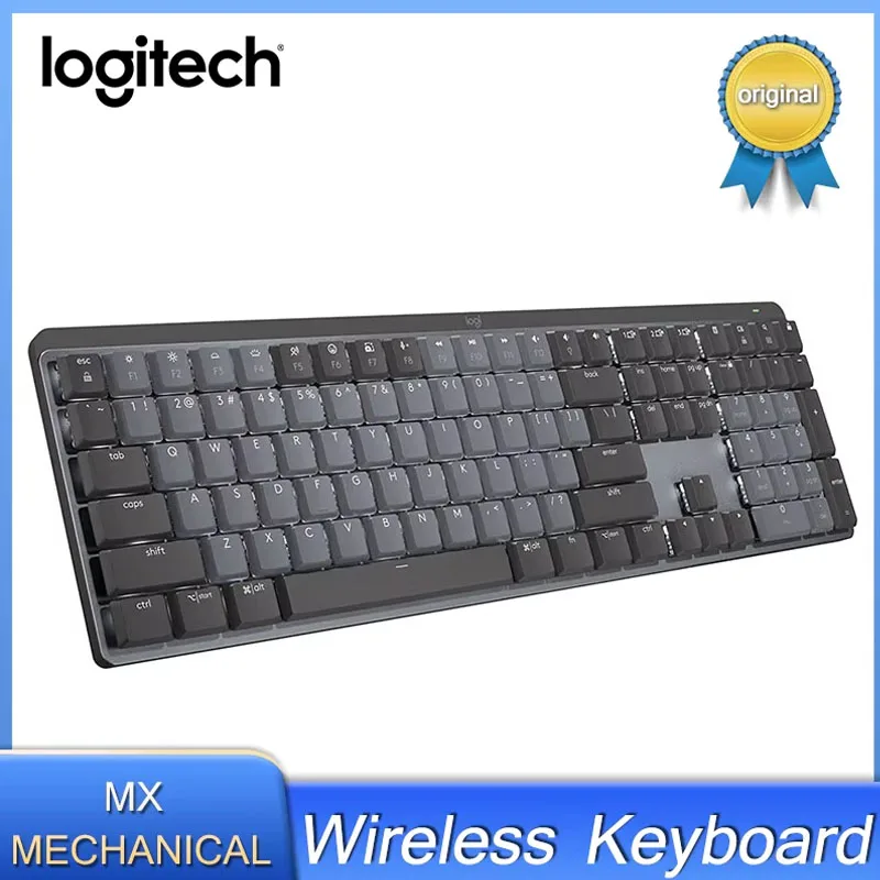 Logitech MX Mechanical Wireless Bluetooth Keyboard with Logi Bolt USB Office Gaming Keyboard for Windows MacOS iOS iPadOS Linux