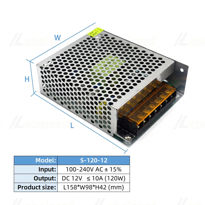 switch power supply adapter caixa de aluminio 05