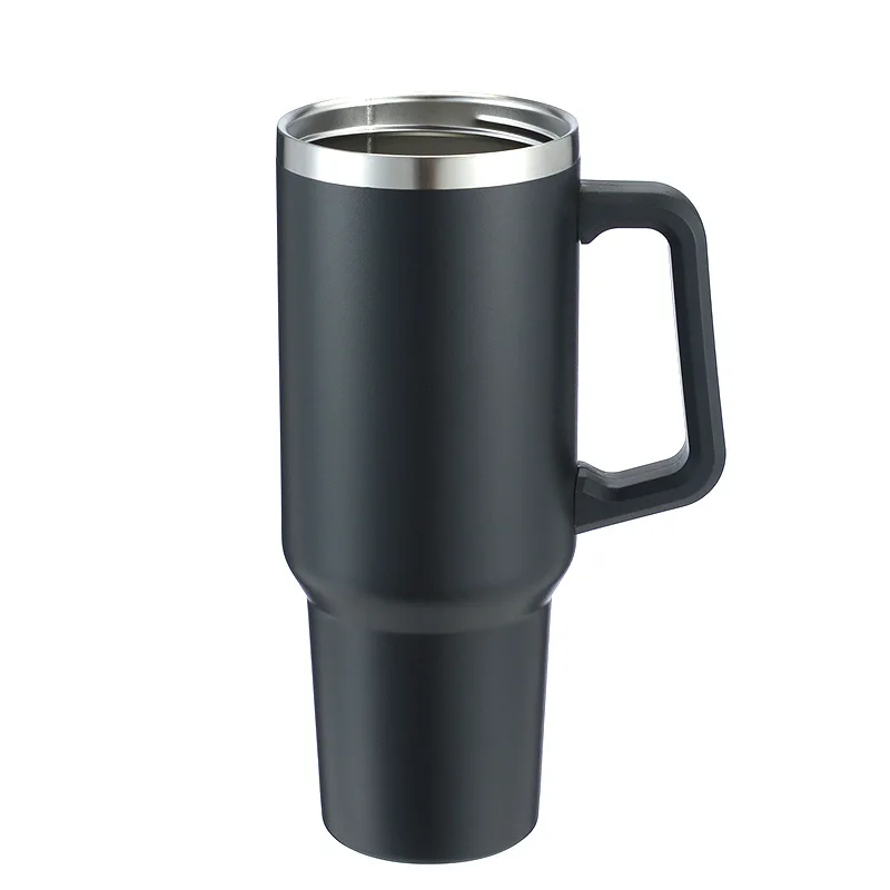 40oz Thermos Flask with Handle with Straw Stainless Steel Coffee Termos Cup  Car Mugs Vacuum Maintains Heat Cold And Ice - AliExpress