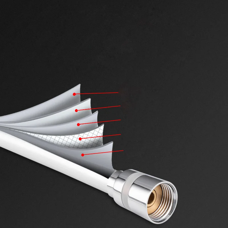 1.5/2m PVC Handheld Shower Hose GI/2 Universal Interface High Pressure Thickening Flexible Anti Winding shower hose