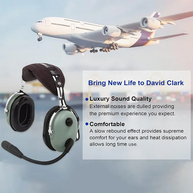 Replacement Gel Earpads for David Clark H10-60 H10-20 H10-76 H10-30 H10-13S Aviation Headsets Accessories