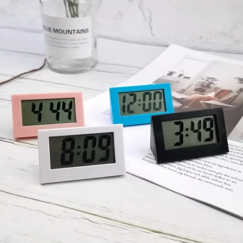 Mini horloge de bureau portable, affichage de l'heure 12 heures