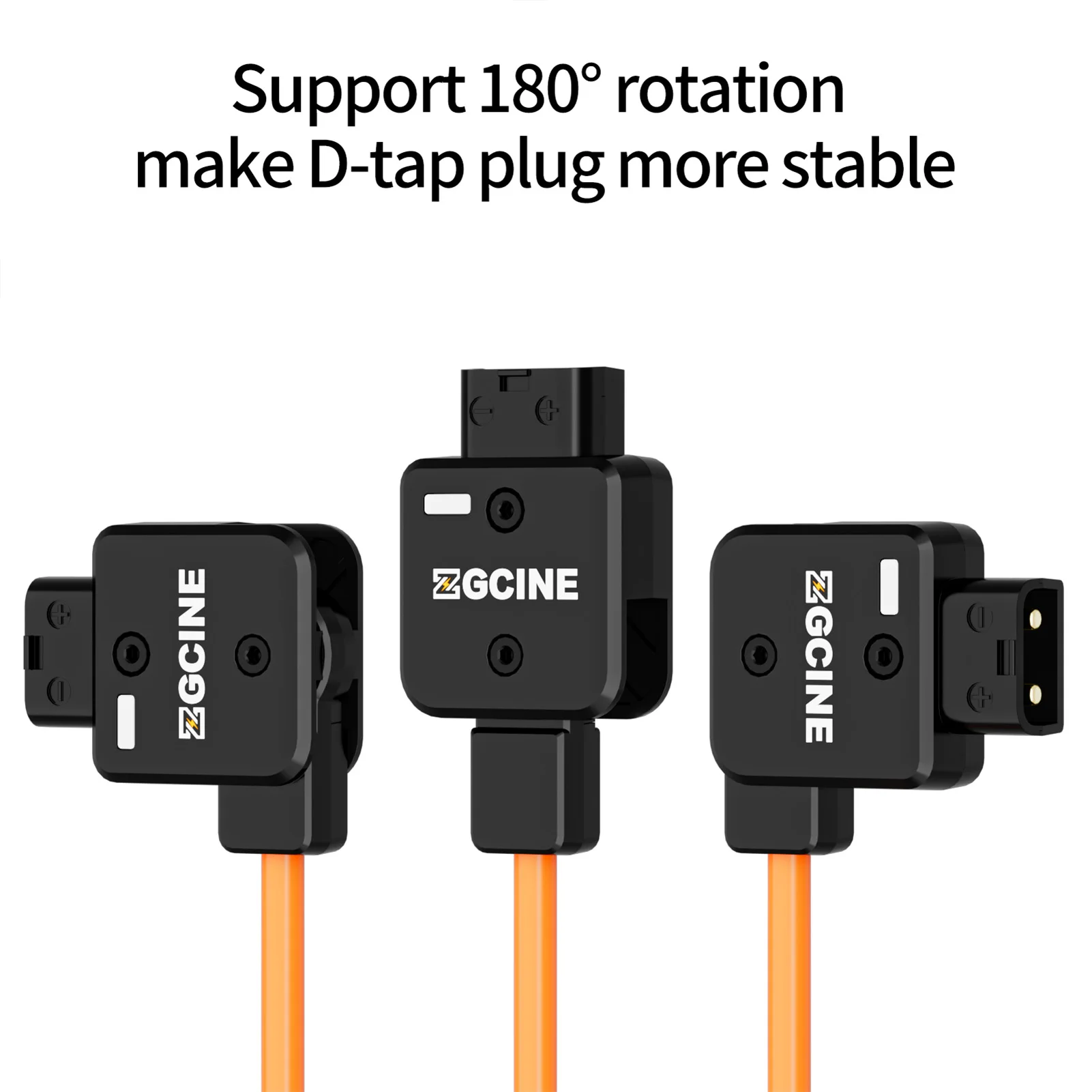 ZGCINE DT-BMD D-탭-2 핀 BMPCC 전원 케이블, 60cm 180 ° 편조 와이어, 블랙매직 포켓 시네마 카메라, 4K, 6K V 마운트 배터리