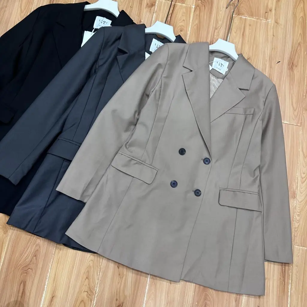 Autumn New Elegant Blazer Coats for Women Long Sleeve Office Lady Korean Fashion Casual Loose Street Trends Solid Blazers Jacket