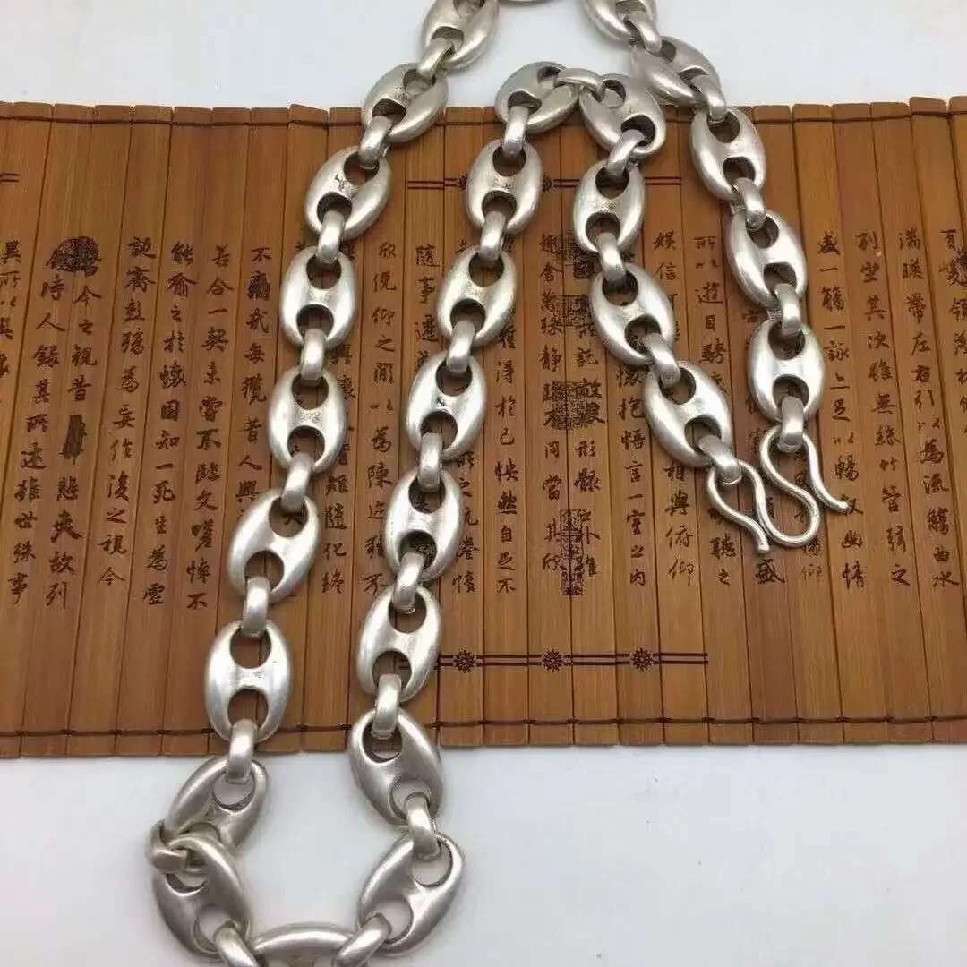 Hot Selling Rare Chinese Miao S925 Tibetan Silver Handmade Necklace Jewelry Noble Gift  Men and Women Trendy Fashion Jewelry