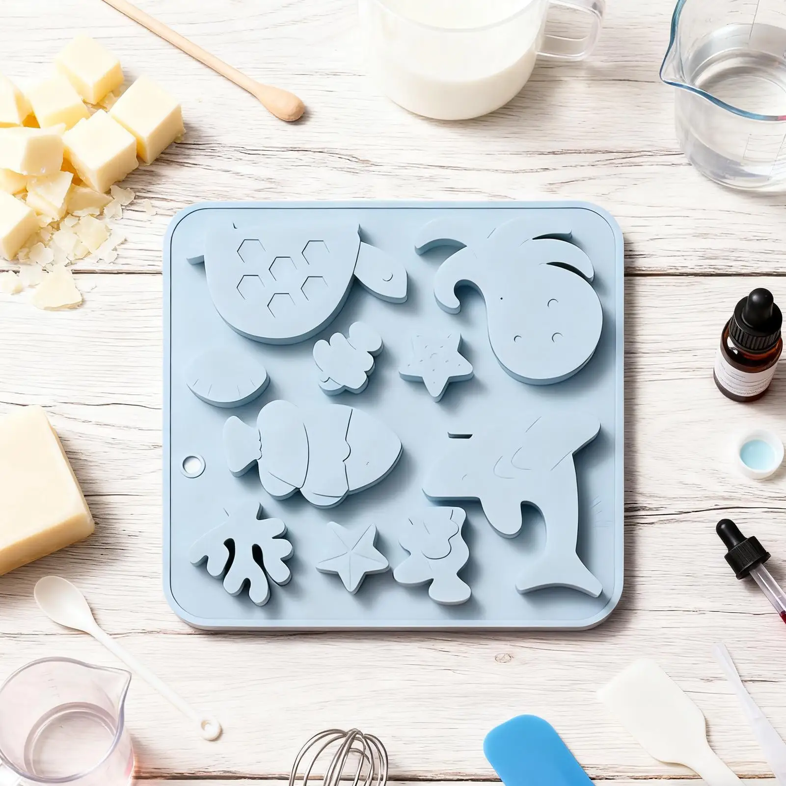 Chocolate Candy Molds 10 Cavity Non Stick Cute Mould Silicone Candy Molds For Filled Chocolate For Ice Cake Gummy Jelly Cookie