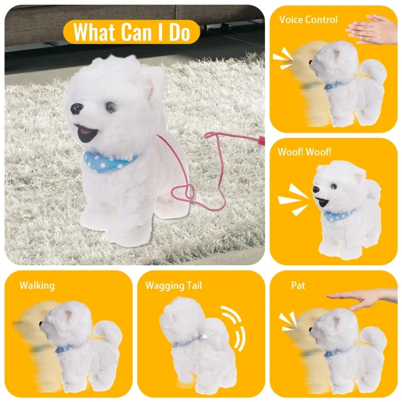 

Singing Puppy Toy Barking Plush Dog Toy Baby Craw Learning Toy Toddler Fun Gift