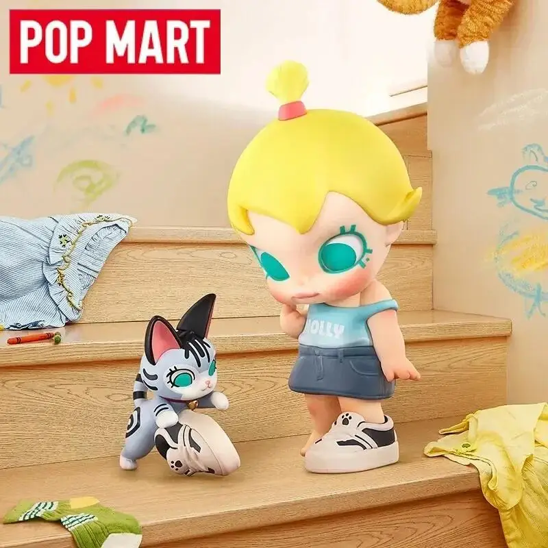 POP MART 베이비 몰리 & 베이비 타비 시리즈 블라인드 박스 장난감 귀여운 애니메이션 액션 피규어 깜짝 상자 미스터리 박스 인형 소녀 선물