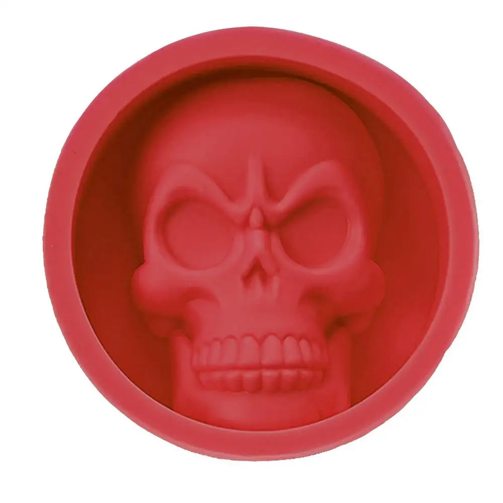 Stampi per candele in silicone con teschio di fiori 3D Decorazione con