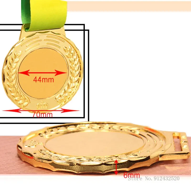 Customized Badminton Marathon Metal Medal, Wheat Ear Cup Gold, Silver, Bronze, Student Sports Competition Award Souvenirs, 10Pcs