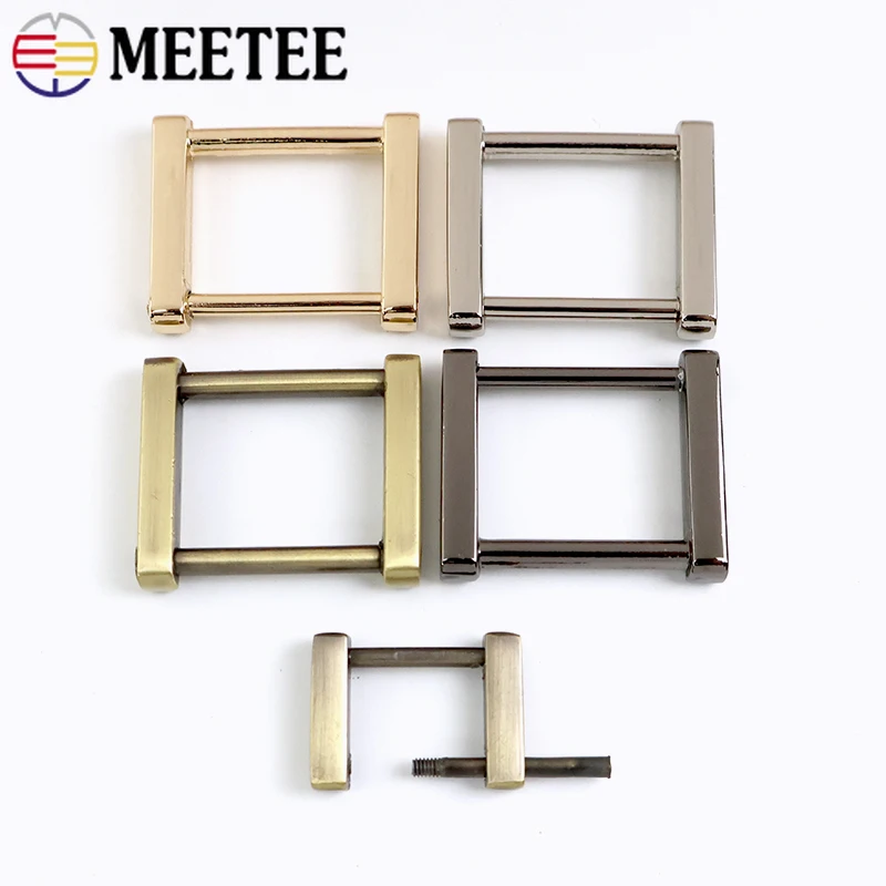 5/10Pcs 13-25mm 금속 사각형 버클 O D 링 이동식 나사 걸쇠 가방 스트랩 벨트 칼라 후크 버클 DIY 하드웨어 액세서리