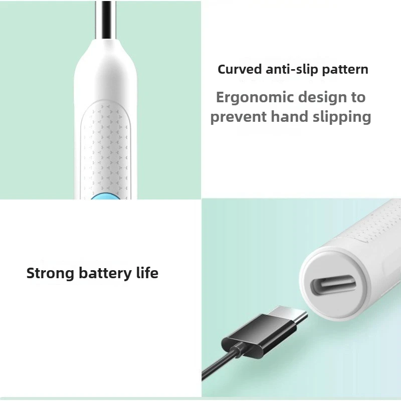 새로운 스마트 비주얼 이어 스틱 흑백 검 이경 내시경 왁스 제거 도구 Earpick 미니 카메라 건강 관리 귀 청소기