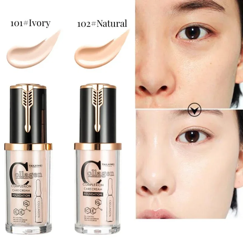 

Collagen Whitening Moisture Foundation SPF30 Whitening Anti Wrinkle Moisture Makeup Foundation Bases for Face Beauty