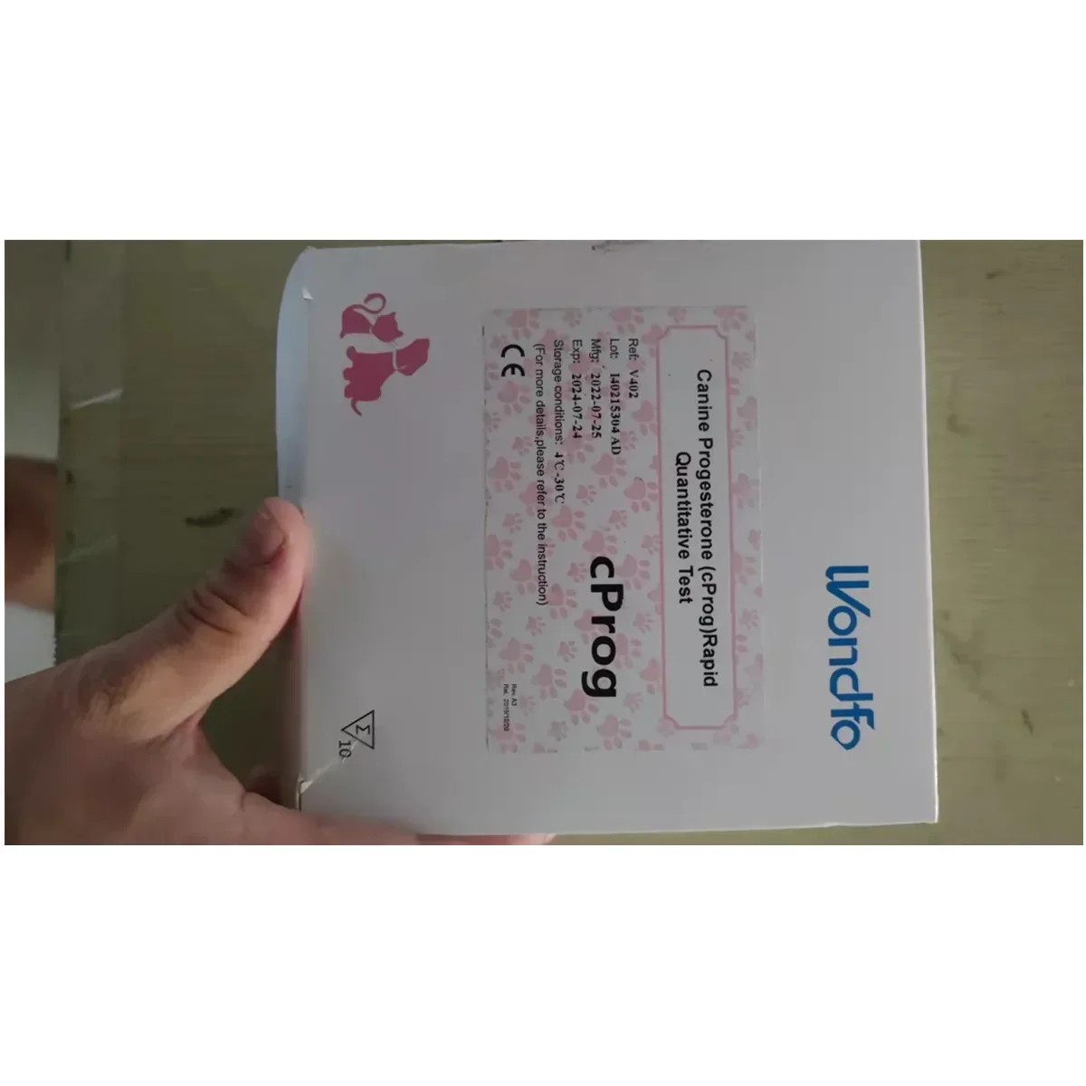 wondfo finecare veterinary use canine dog cat cprog progesterone rapid quantitative crp test reagent 10t box Wondfo Finecare Vet Canine Breeder Dog Animal Cprog Progesterone  FCV Ag FPV Testing Reagents