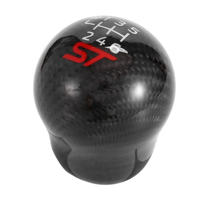 6 Speed Car Racing ST Carbon Fiber Gear Shift Knob for Ford Focus ST RS Fiesta