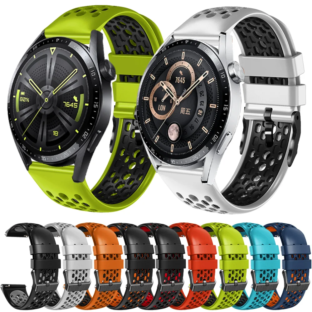 Cinturino Sportivo In Silicone Da 22Mm Per Huawei Watch Gt 3 2 Pro 46Mm Watch 3 Pro Bracciale Per Honor Gs Pro 3 Magicwatch 2 Cinturino Da Polso