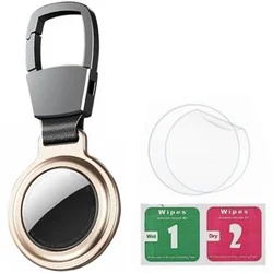 Sturdy Aluminum Alloy Keychain with Protective Cover and Carabiner Attachment (Golden)