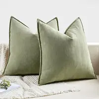 Lot de 2 housses de coussin en chenille douce, luxueux, pour canapé, de ferme, au design élégant, pour la décoration de la maison 6