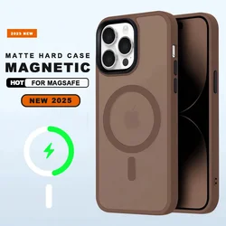 Luxury Matte Magnetic Phone Case with Magsafe and Shockproof Hard Cover - iPhone 14 Pro (Desert Gold)