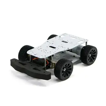 Grande Ackerman Ruota 4WD Drive Robot Auto Telaio In Metallo Ad Alta Precisione GMR Encoder Motore RC Serbatoio ROS Programmabile Robot Auto Kit FAI DA TE
