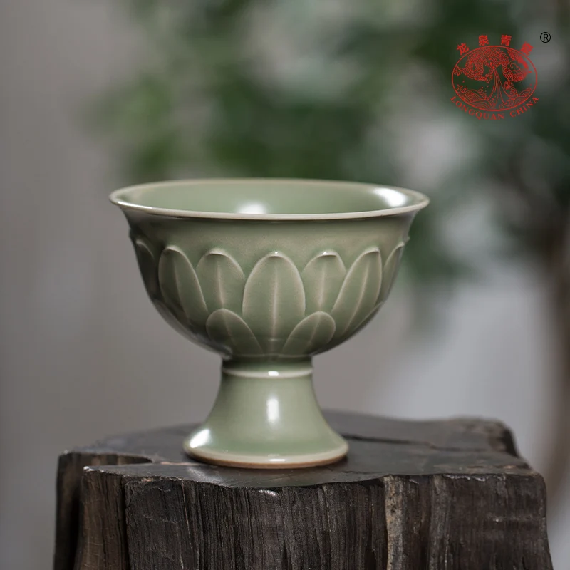 

|Longquan Celadon Master Cup Single Cup Kung Fu Tea Cup Personal Goblet Hu Jianyong Handmade Tea Cup Porcelain Tea Tasting Cup