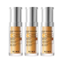 Radiance Boosting Vitamin C Face Serum Trio with Niacinamide & Calendula Extract - Hydrating Formula for Even Skin Tone (90ml Total)
