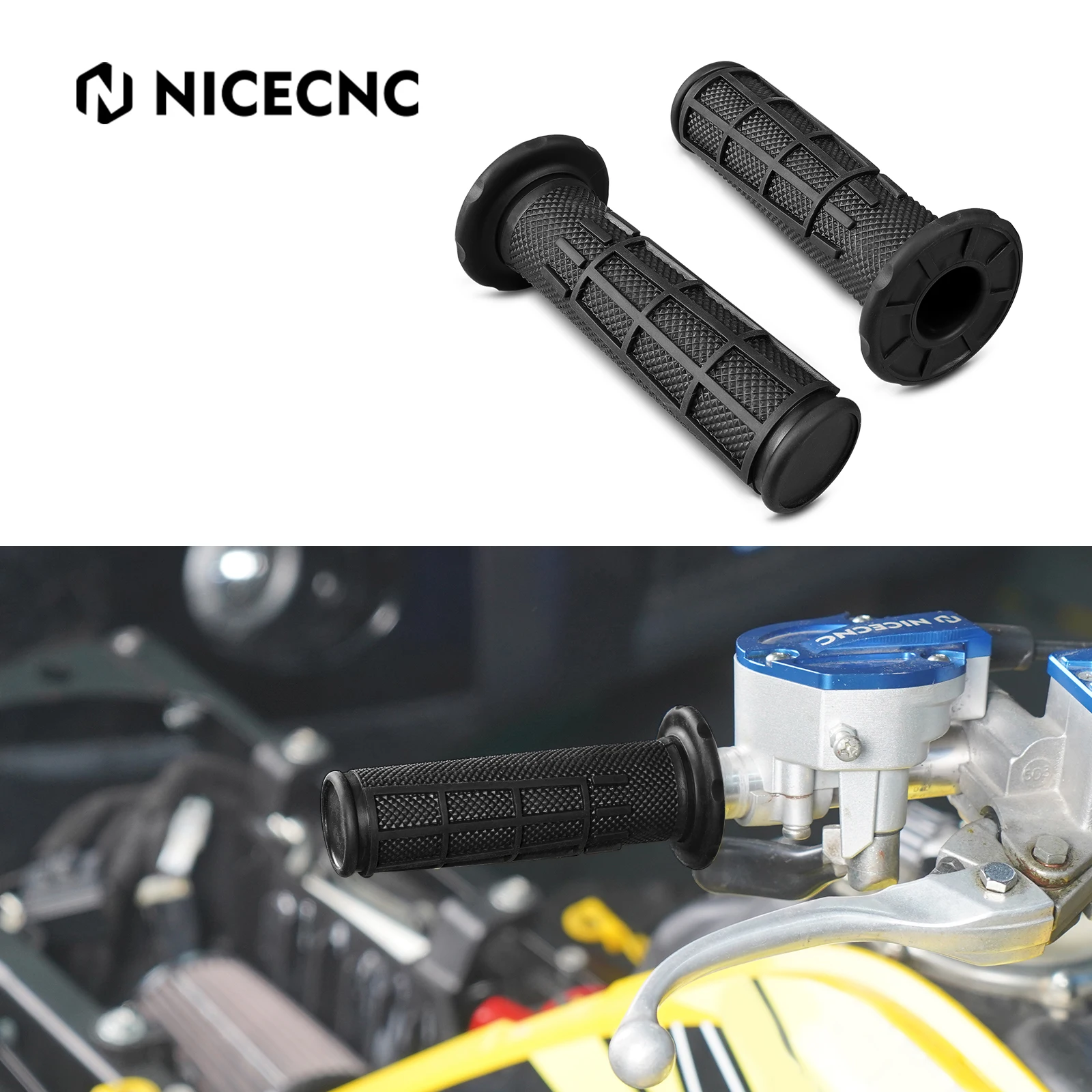 NICECNC For HONDA TRX450R 7/8 Universal Handlebar Hand Grips ATV TRX90X TRX250X Sportrax 90 450 Rancher420 Foreman500 motorcycle rubber plastic carbon hand grips 7 8 22mm handlebar grips accessories for honda cbr600rr f5 cbr 600rr