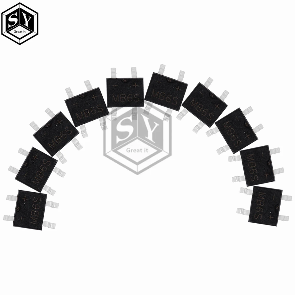 10pcs/20pcs/50pcs/100pcs 600V 0.5A SOP-4 SMD rectifier diode bridge MB6S