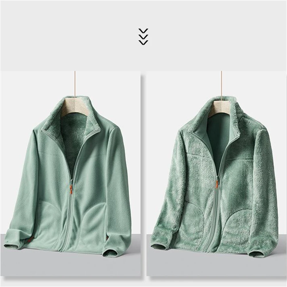 

Женская флисовая толстовка, двусторонняя флисовая толстовка в стиле Харадзюку, фланелевый пуловер, зимняя теплая верхняя одежда