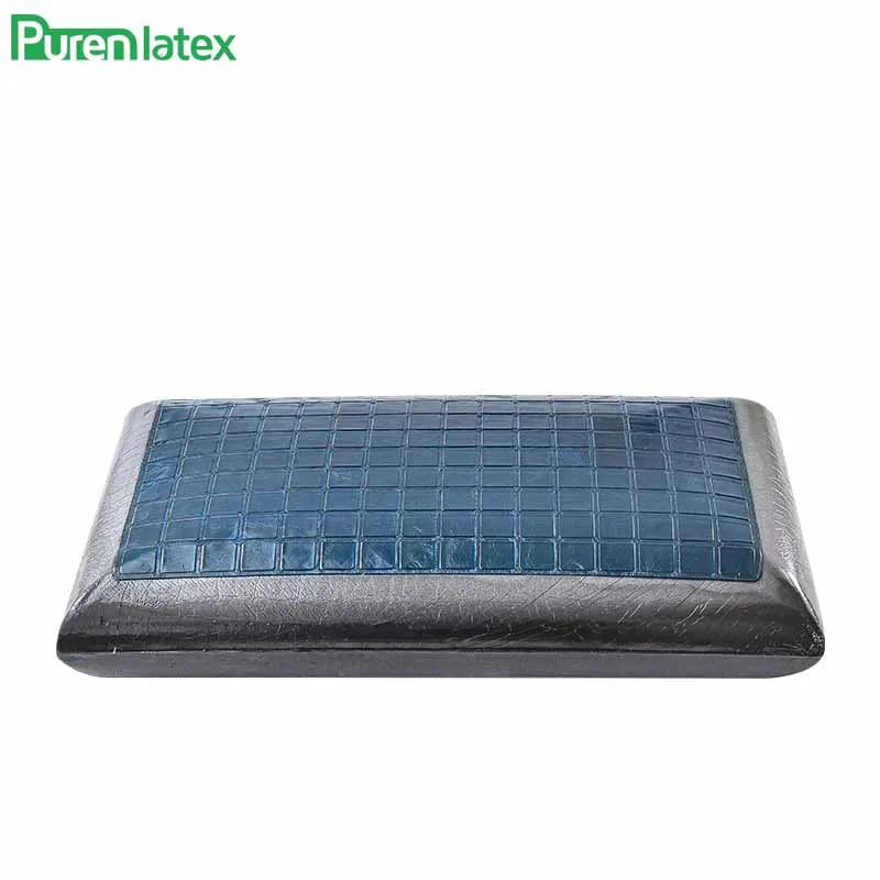 

Подушка из силиконового геля PurenLatex с эффектом памяти, летняя подушка для шеи, охлаждающая лед, Ортопедическая подушка для заживления шейных позвонков