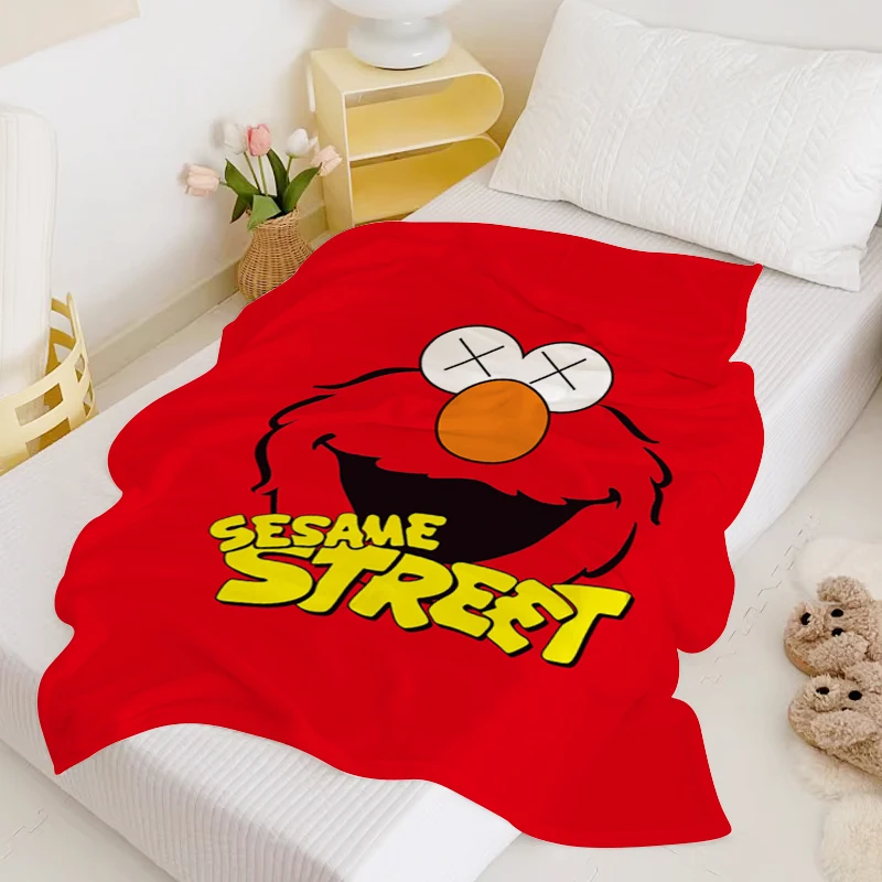 

Fluffy Soft Blankets for Winter Sesame Streets Anime Blanket Double Bed Blankets Decorative Sofa Blanket Microfiber Bedding Warm