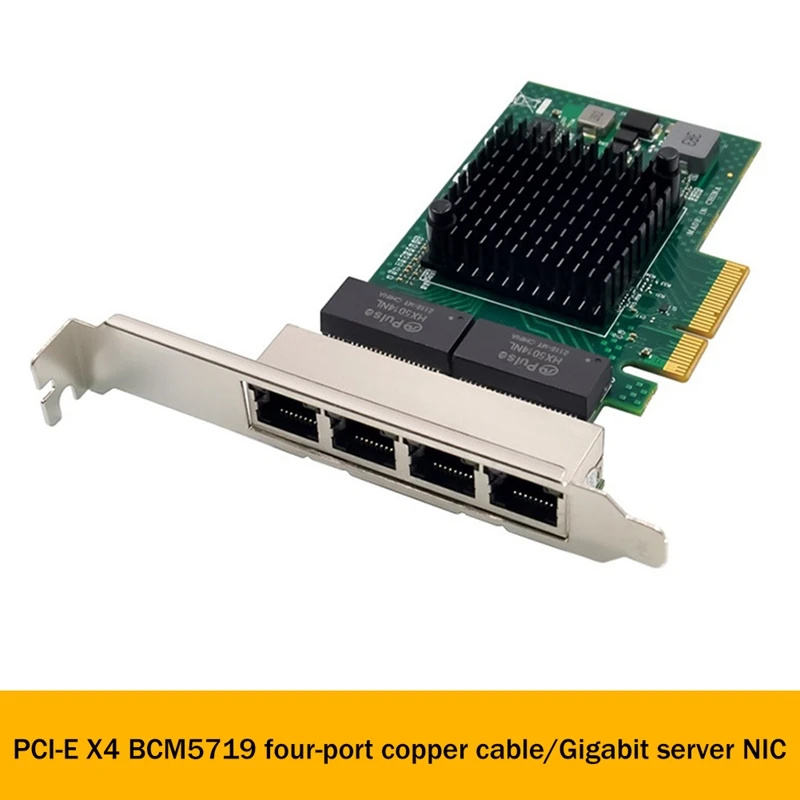 

Ethernet Network Card BCM5719 4 Port RJ45 Gigabit Ethernet Server Adapter PCI-E Network Card Adapter