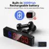 Gym Timer 2.2 inch LED Workout Colck Count Down/Up Clock 12" x 3.5" Ultra-Clear Digital Display Multi-Scenes with Remote 2