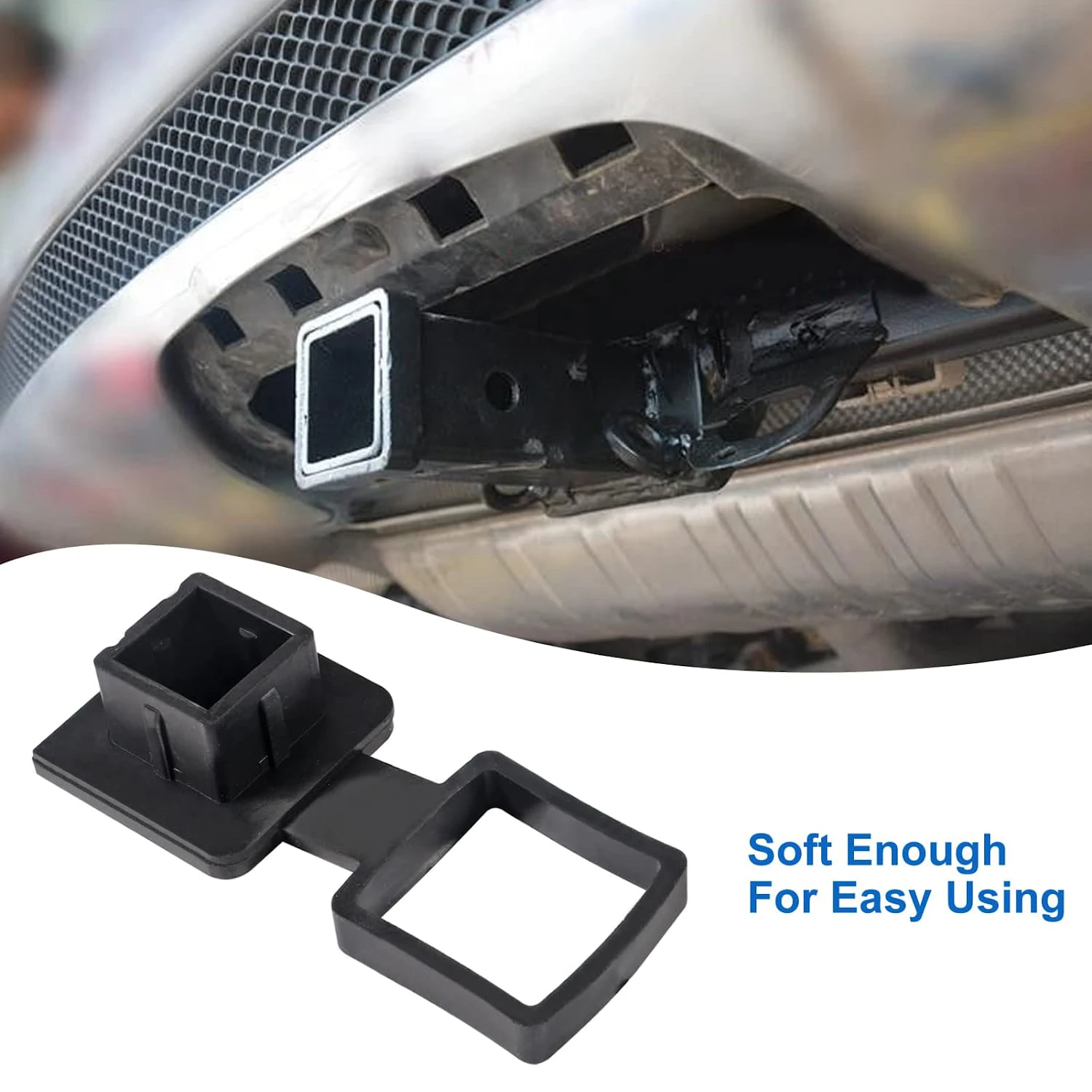 Trailer Hitch Tube Cover 1.25'' Rubber Plug Cap Insert 1 1/4 inch Heavy Duty Towing Hitch Covers for 1.25'' Receivers Class