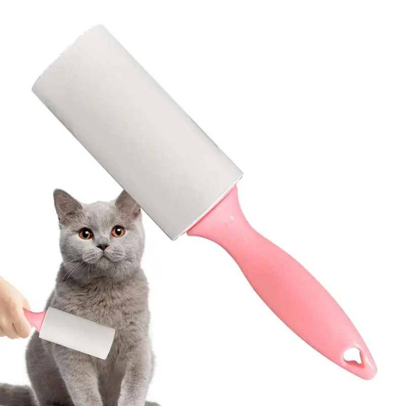 

Ролик для удаления шерсти домашних животных, 40 листов, липкий, удобный, с ручкой