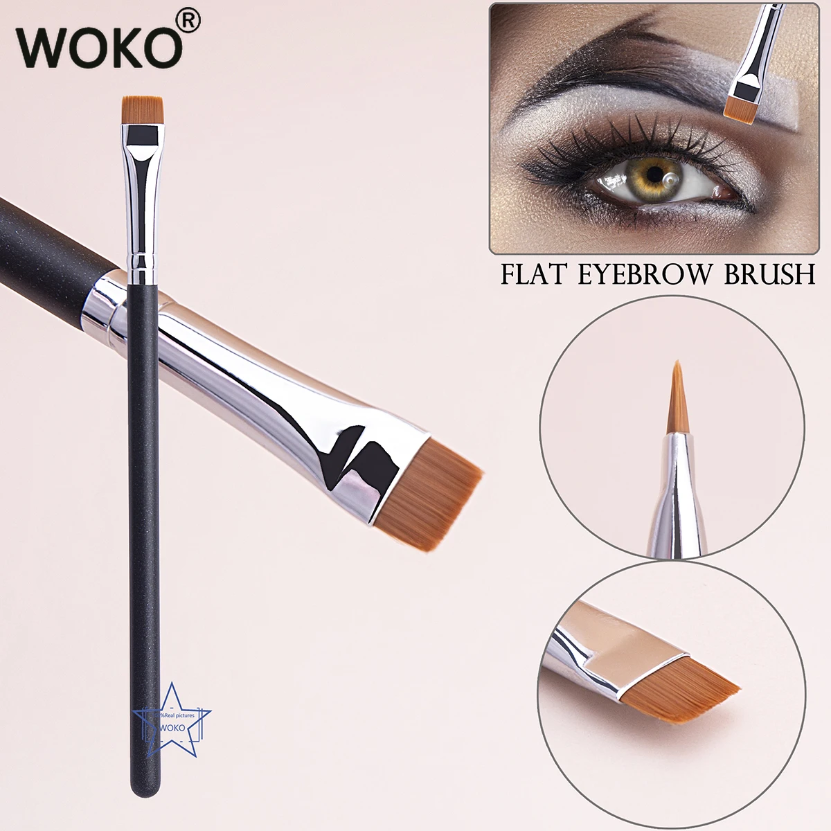212FlatEyebrowBrushUltrathinEyebrowMakeupBrushFlatEyeliner