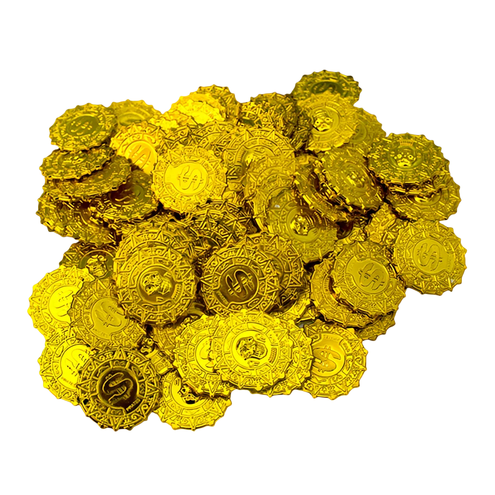 10/30/60 stücke Retro Gold Bronze Piraten Münze Kunststoff Halloween Decor Gefälschte Schatz Party Liefert Geschenk Kinder favor Geburtstag Spielzeug – Detail 2